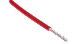 Stranded Wire PTFE 0.34mm² Silver-Plated Copper Red 100m